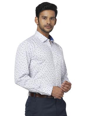 white printed formal shirt - 17767276 - Standard Image - 2