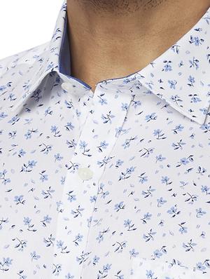 white printed formal shirt - 17767276 - Standard Image - 5