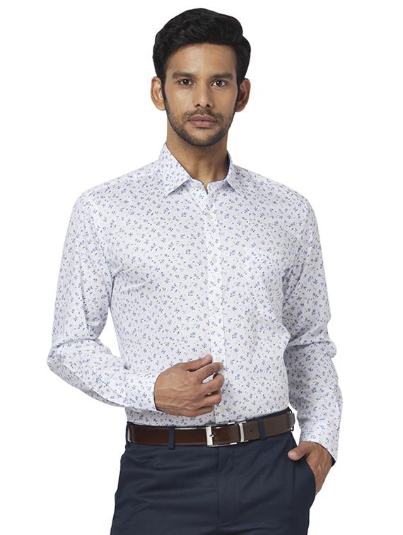 white printed formal shirt - 17767276 - Zoom Image - 1
