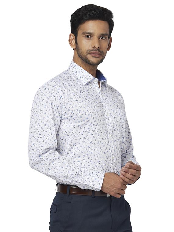 white printed formal shirt - 17767276 - Zoom Image - 2