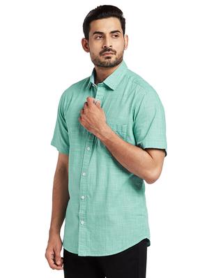 green self design casual shirt - 17767290 - Standard Image - 2