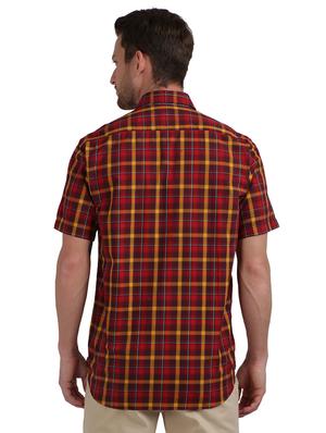 maroon checkered casual shirt - 17767305 - Standard Image - 3