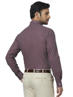 navy blue printed formal shirt - 17767306 - Standard Image - 3