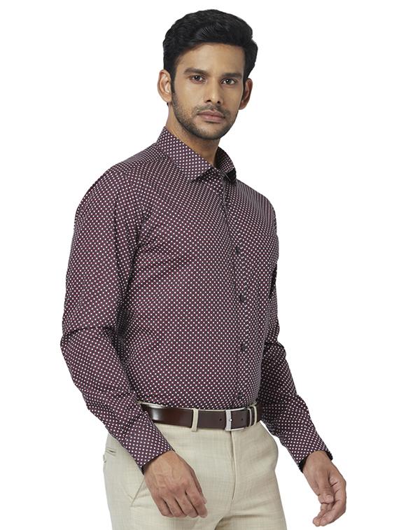 navy blue printed formal shirt - 17767306 - Zoom Image - 2