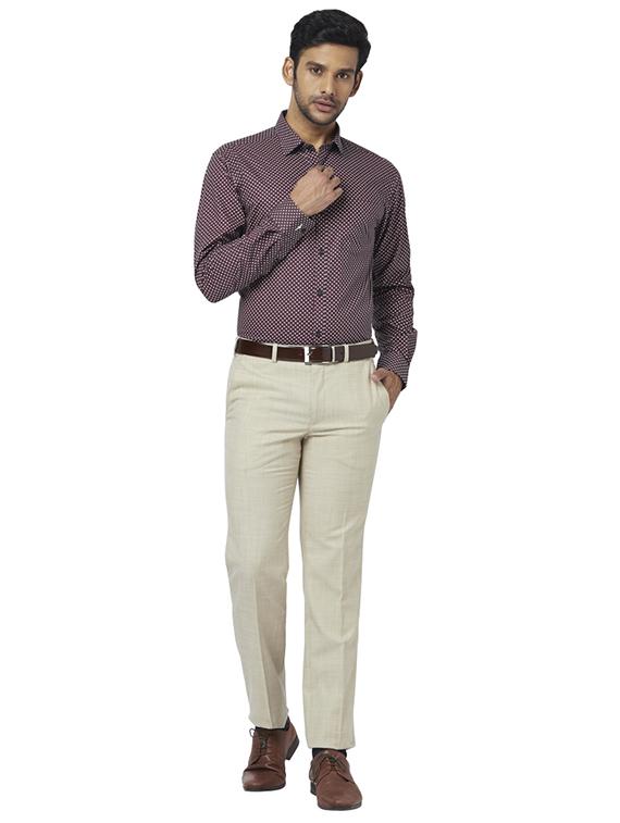 navy blue printed formal shirt - 17767306 - Zoom Image - 4