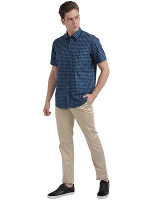 blue checkered casual shirt - 17767312 - Standard Image - 4