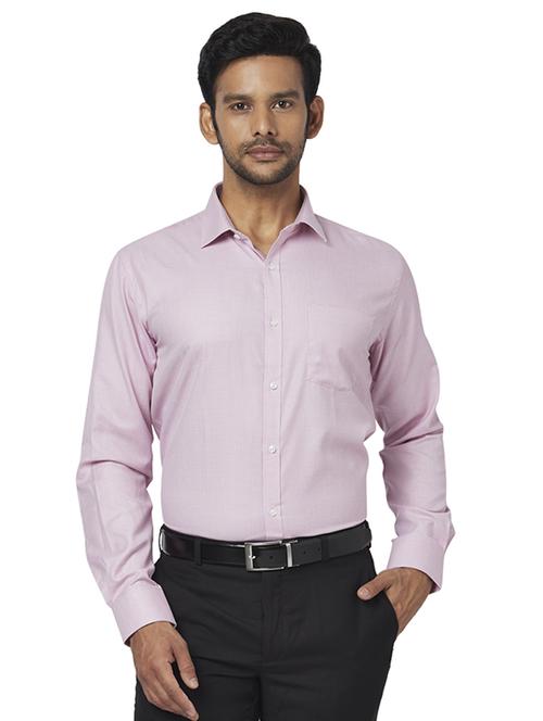 pink self design formal shirt - 17767322 - Standard Image - 1