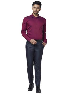 maroon self design formal shirt - 17767342 - Standard Image - 4