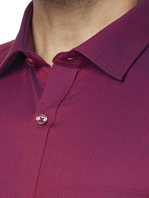 maroon self design formal shirt - 17767342 - Standard Image - 5