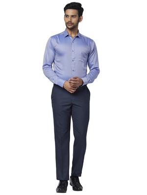 blue self design formal shirt - 17767343 - Standard Image - 4