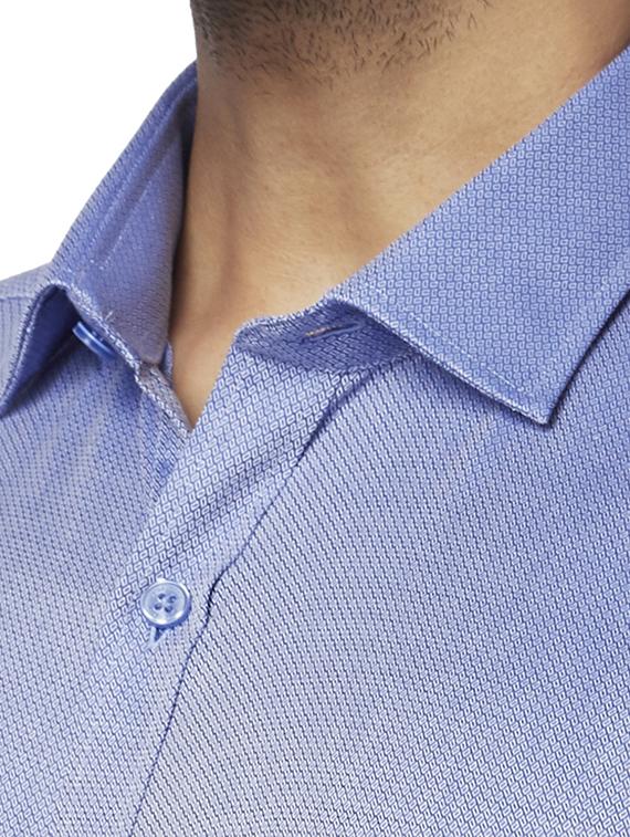 blue self design formal shirt - 17767343 - Zoom Image - 5