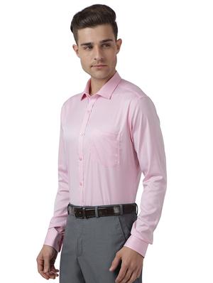pink solid formal shirt - 17767349 - Standard Image - 2
