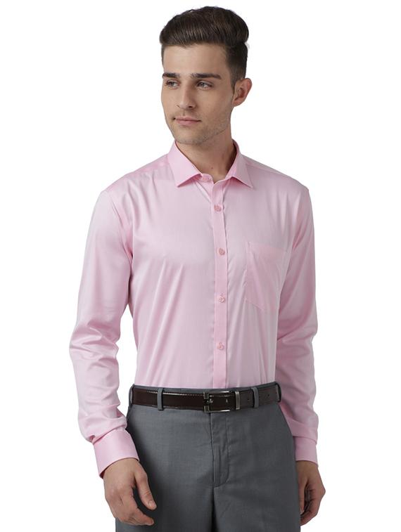 pink solid formal shirt - 17767349 - Zoom Image - 1