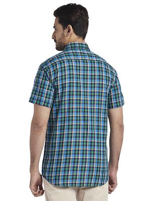 blue checkered casual shirt - 17767368 - Standard Image - 3