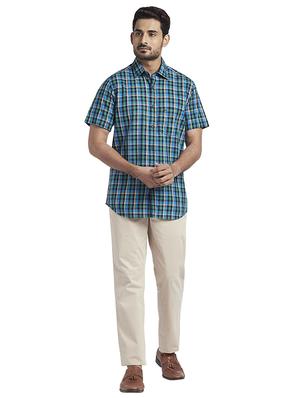 blue checkered casual shirt - 17767368 - Standard Image - 4