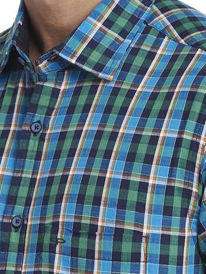blue checkered casual shirt - 17767368 - Standard Image - 5