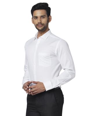 white self design formal shirt - 17767371 - Standard Image - 2
