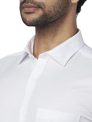 white self design formal shirt - 17767371 - Standard Image - 5