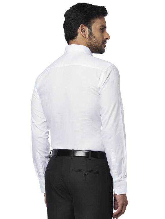 white self design formal shirt - 17767371 - Zoom Image - 3