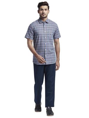 blue checkered casual shirt - 17767372 - Standard Image - 4