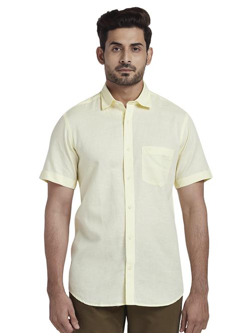 yellow solid casual shirt - 17767380 - Standard Image - 1