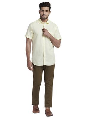yellow solid casual shirt - 17767380 - Standard Image - 4