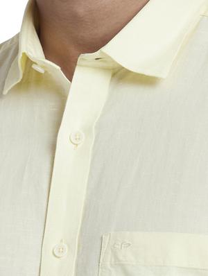 yellow solid casual shirt - 17767380 - Standard Image - 5