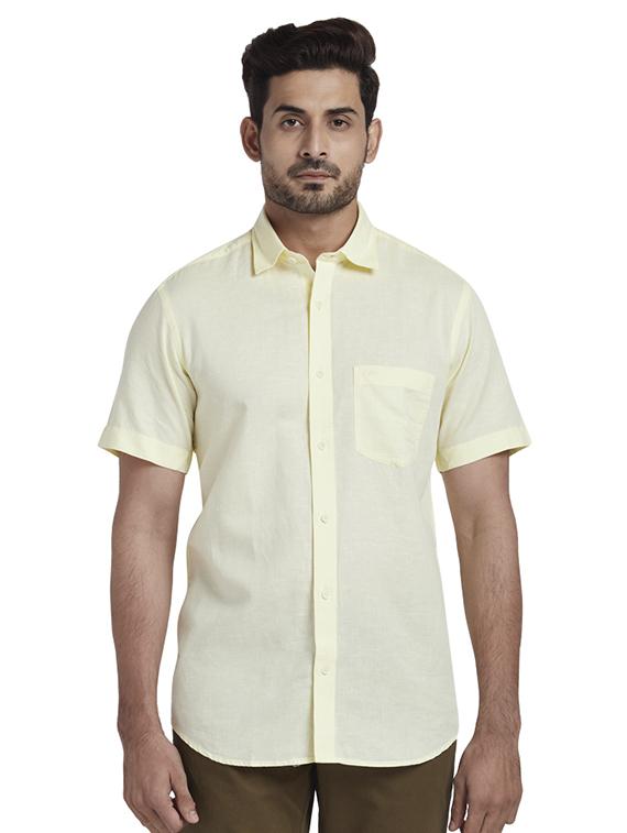 yellow solid casual shirt - 17767380 - Zoom Image - 1