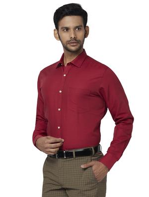 red solid formal shirt - 17767381 - Standard Image - 2