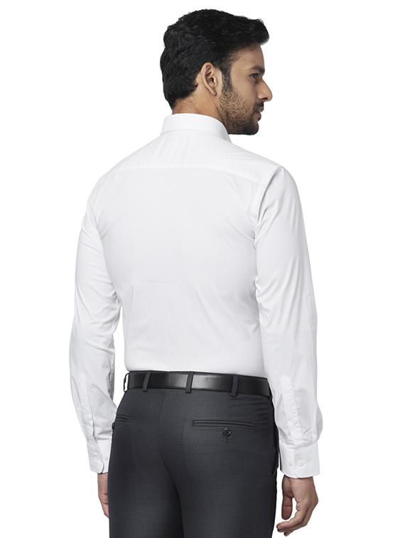 white solid formal shirt - 17767383 - Zoom Image - 3