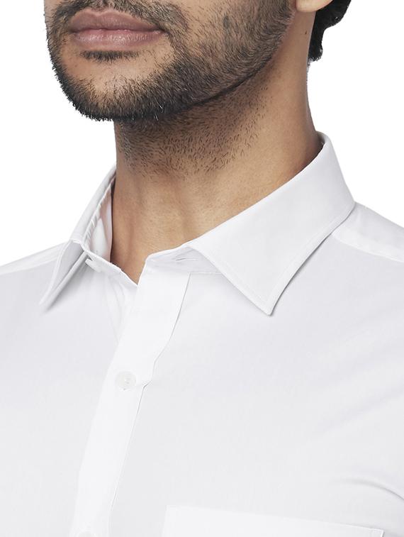 white solid formal shirt - 17767383 - Zoom Image - 5