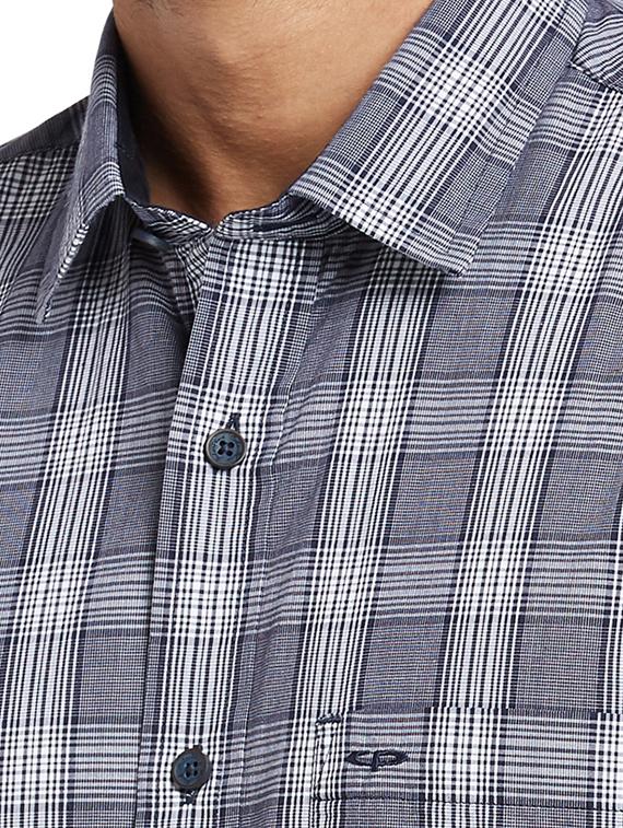 blue checkered casual shirt - 17767401 - Zoom Image - 5