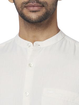 beige solid casual shirt - 17767432 - Standard Image - 5