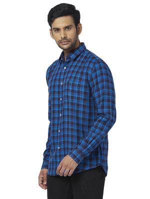 blue checkered casual shirt - 17767434 - Standard Image - 2