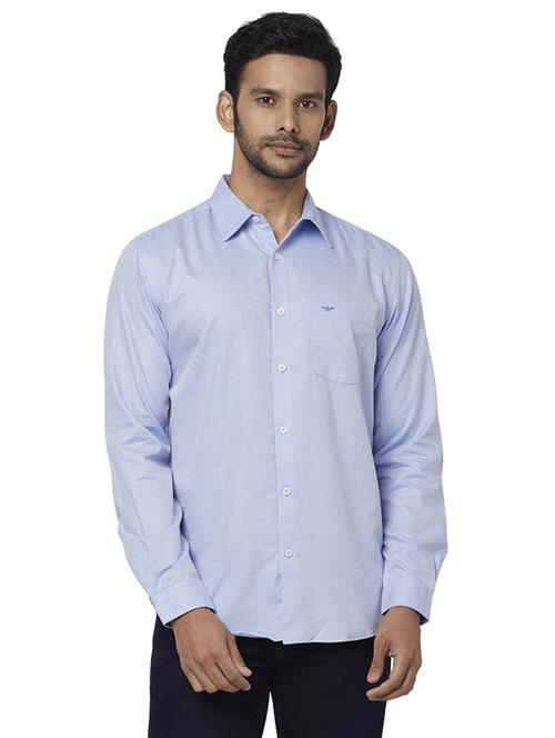 blue checkered casual shirt - 17767436 - Standard Image - 1