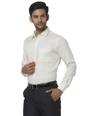 yellow self design formal shirt - 17767464 - Standard Image - 2