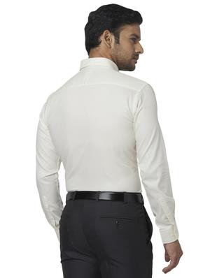 yellow self design formal shirt - 17767464 - Standard Image - 3