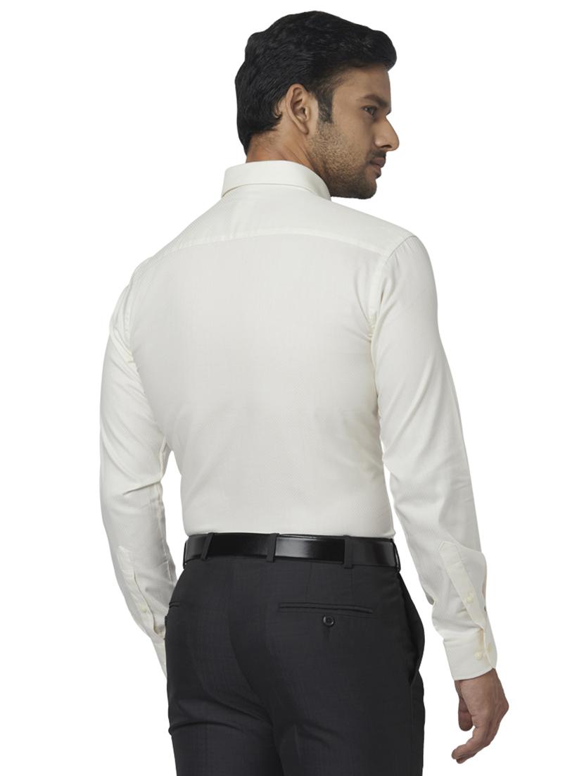 yellow self design formal shirt - 17767464 - Zoom Image - 3