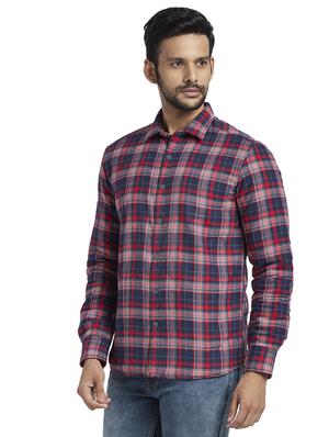 blue checkered casual shirt - 17767481 - Standard Image - 2