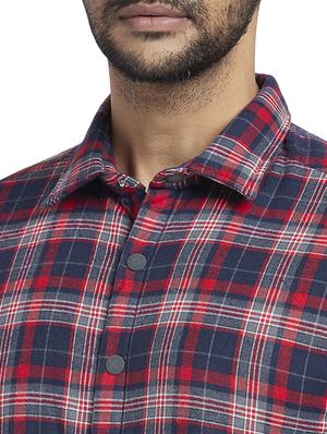 blue checkered casual shirt - 17767481 - Standard Image - 5