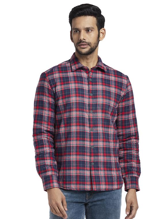 blue checkered casual shirt - 17767481 - Zoom Image - 1