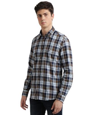 blue checkered casual shirt - 17767492 - Standard Image - 2