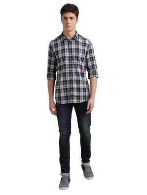 blue checkered casual shirt - 17767492 - Standard Image - 4