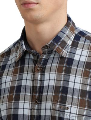 blue checkered casual shirt - 17767492 - Standard Image - 5