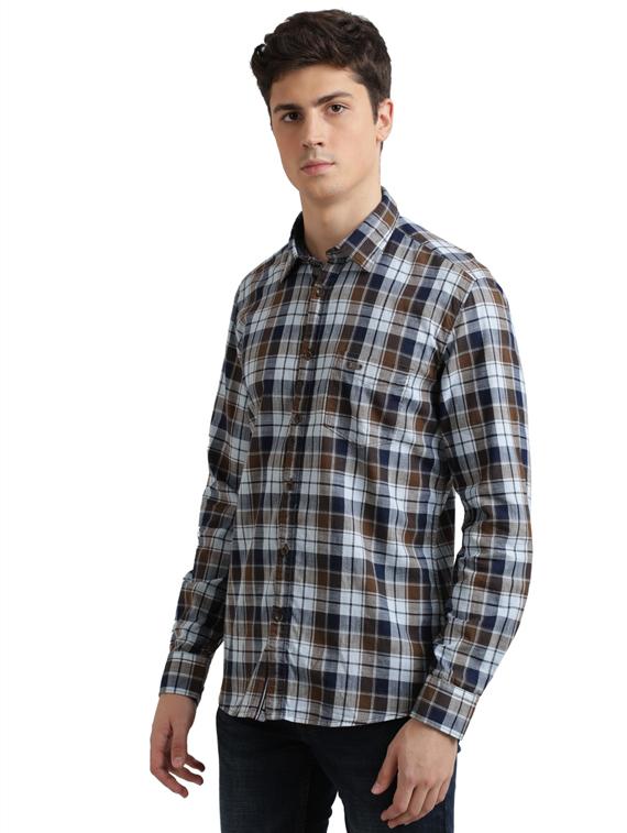 blue checkered casual shirt - 17767492 - Zoom Image - 2