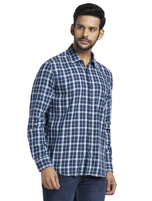 blue checkered casual shirt - 17767494 - Standard Image - 2