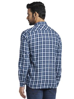 blue checkered casual shirt - 17767494 - Standard Image - 3