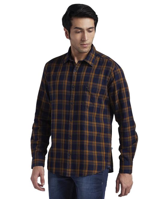 blue checkered casual shirt - 17767499 - Very Small Image - 1