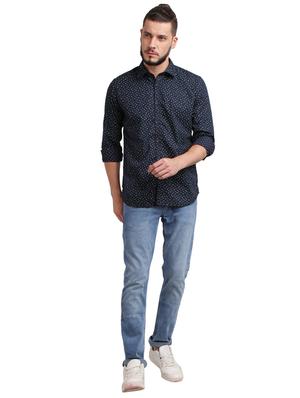 blue printed casual shirt - 17767540 - Standard Image - 4