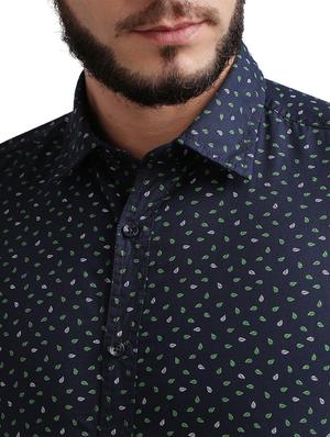 blue printed casual shirt - 17767540 - Standard Image - 5